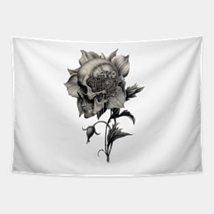 Skull Flower Tapestry