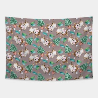 Cute bulls seamless pattern Tapestry