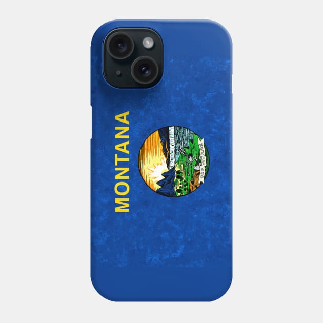 State flag of Montana Phone Case by Enzwell
