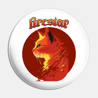 Firestar Warriors Headshot Sticker for Cat Lovers & Warrior Cats Fans - Feline, Kittens, and Cute Pets Art Featuring Adventure Fiction and Mythical Creatures Pin