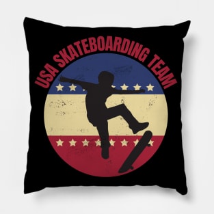 Usa Skateboarding Team Pillow