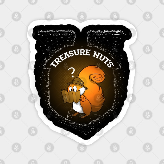 Treasure Hunting Nuts Magnet by peekxel