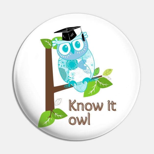 Blue owl Pin by Once Upon a Find Couture 