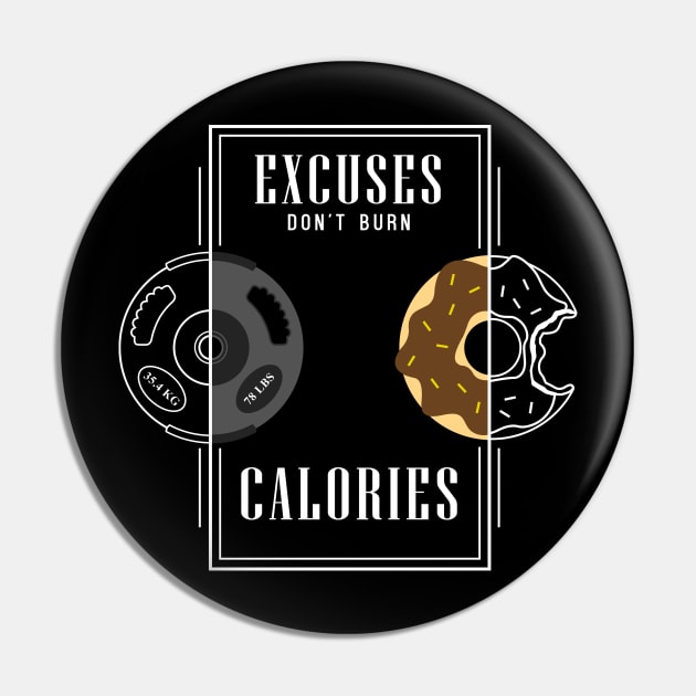 Excuses don't burn calories Pin by Markus Schnabel