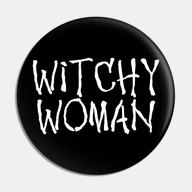 Wiccan Occult Satanic Witchcraft Witchy Woman Pin by Tshirt Samurai