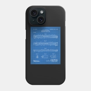 Engineering Patent - Engineers Slide Rule Art - Blueprint Phone Case