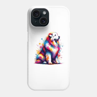 Majestic Maremma Sheepdog in Colorful Splash Art Phone Case