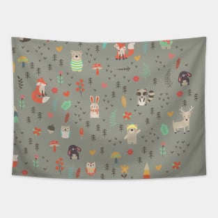 Woodland animals Tapestry