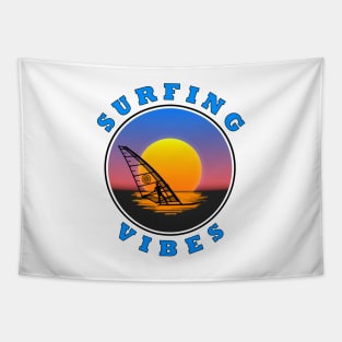 Surfing Vibes - Sun - Windsurfer Tapestry