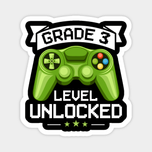 Grade 3 Level Unlocked Video gamer 3rd Grade Pupil Magnet