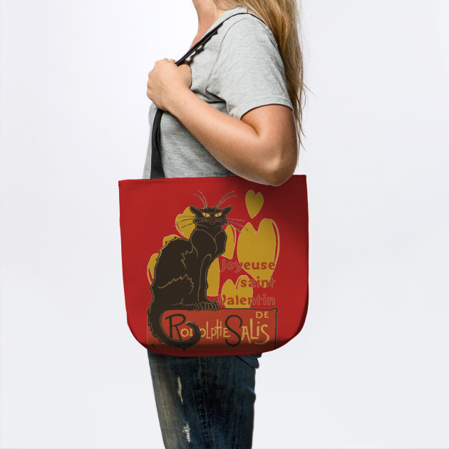 Joyeuse Saint Valentin Le Chat Noir Parody St Valentines Day Tote Teepublic Joyeuse Saint Valentin Le Chat Noir Parody St Valentines Day Tote Teepublic