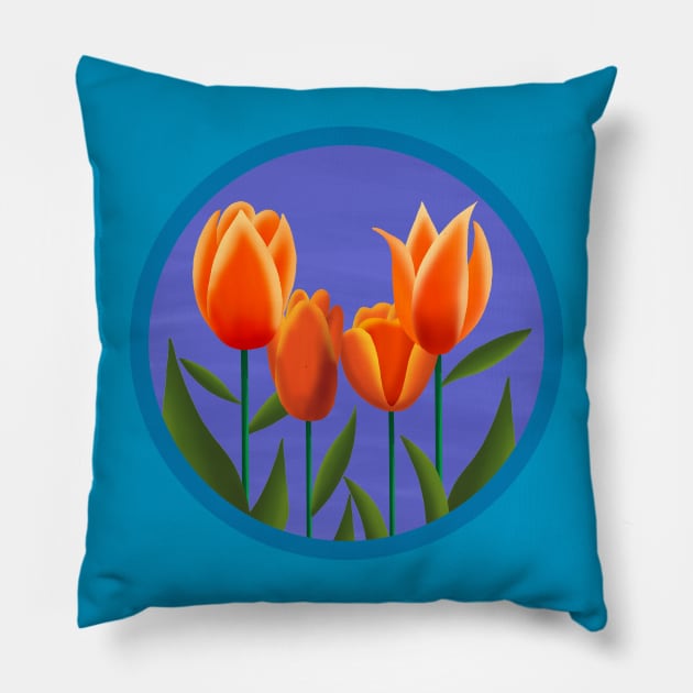 Tulips Pillow by Scratch