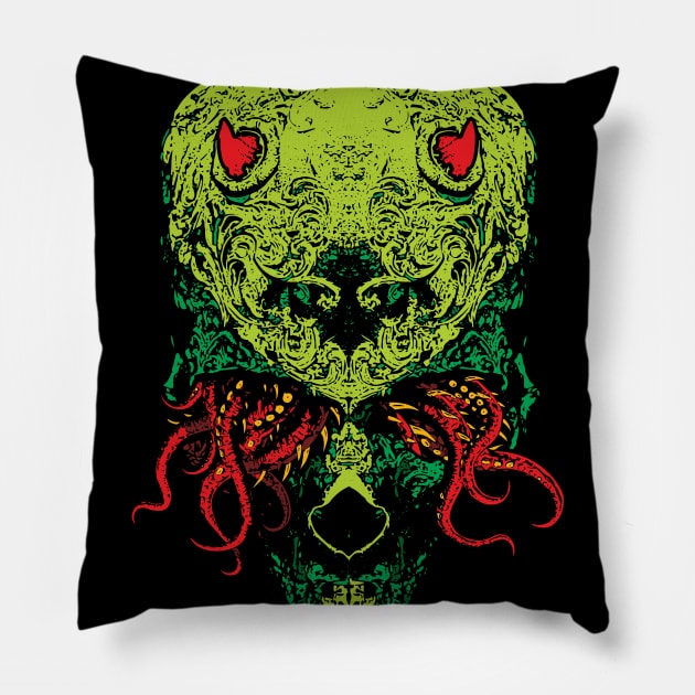 Lovecraftian Horror 4 Pillow by FAKE NEWZ DESIGNS