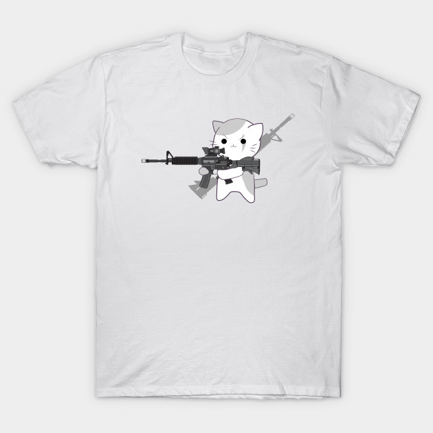 Niku Cat With Dual Rifles John Wick T Shirt Teepublic