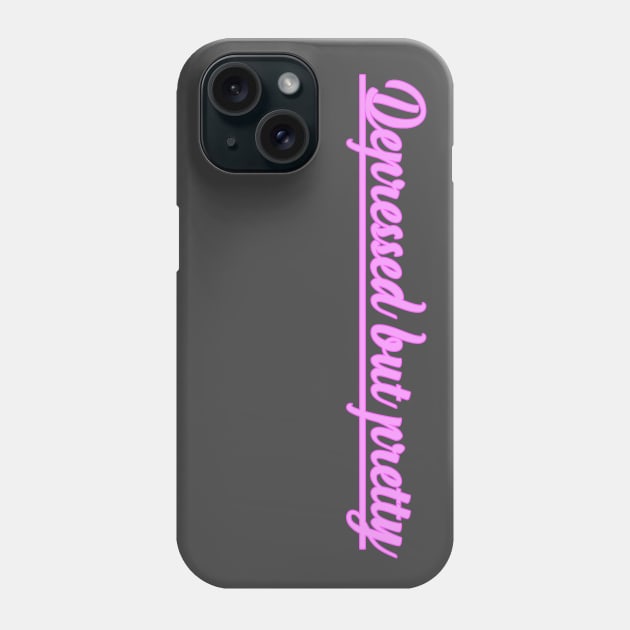 Depressed But Pretty Phone Case by hellomammoth