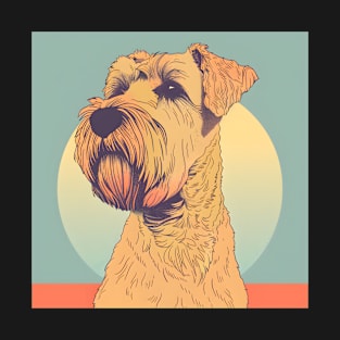 70s Soft-coated Wheaten Terrier Vibes: Pastel Pup Parade T-Shirt