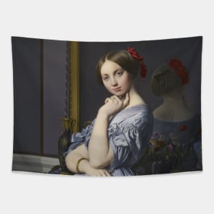 Portrait of Comtesse d'Haussonville by Jean-Auguste-Dominique Ingres Tapestry