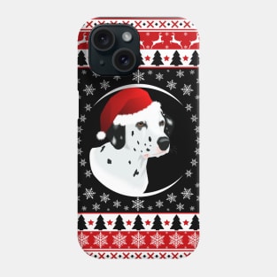 Dalmatian Santa Hat Phone Case