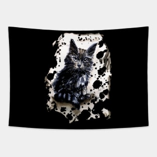 kitten in the dark Tapestry