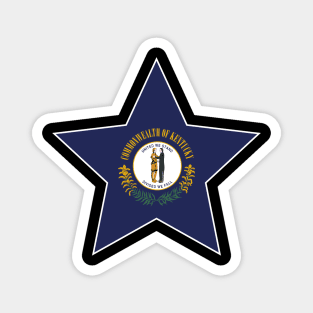 Kentucky State Flag Star Magnet