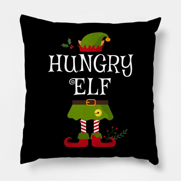 Hungry Elf Shirt , Family Matching Group Christmas Shirt, Matching T Shirt for Family, Family Reunion Shirts Pillow by bkls