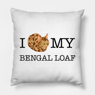 I Love My Bengal Loaf - inverted Pillow