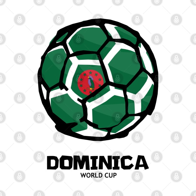 Dominica Football Country Flag by KewaleeTee