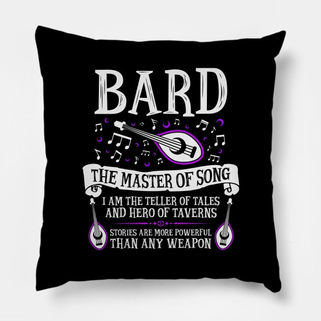 Bard, Dungeons & Dragons - The Master of Song Pillow by enduratrum