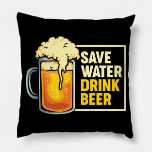 Will Work for Beer Pillow