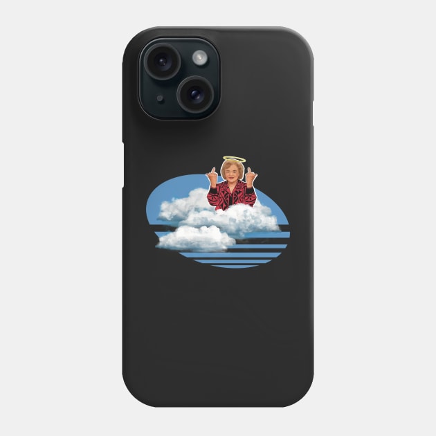 Betty White Giving The Double Middle Finger In Heaven Phone Case by SubtleSplit