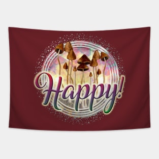 Happy Mushroom Tapestry