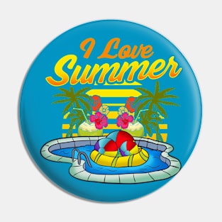 I Love Summer Pin