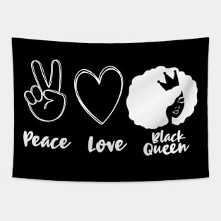 Peace, Love, Black Queen Tapestry