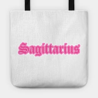 Sagittarius Zodiac Pink Astrology Aesthetic Tote