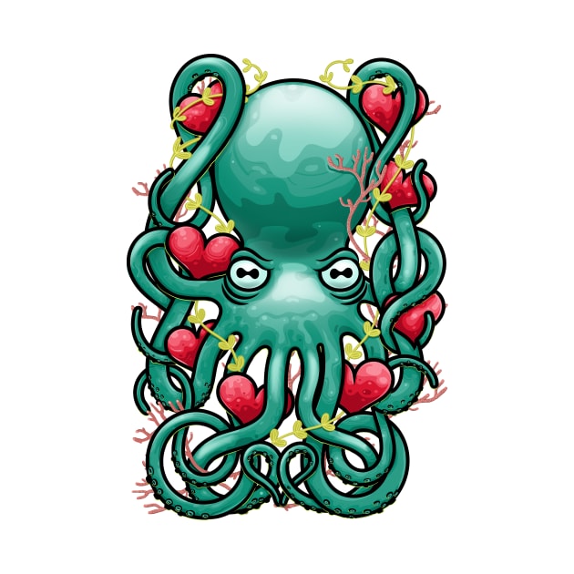 Octupus and Hearts by erdavid