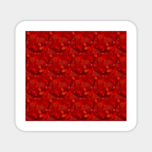 pattern of red bubbles with gold stars Magnet