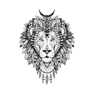 Totem Lion mandala in boho/ethnic/aztec style T-Shirt