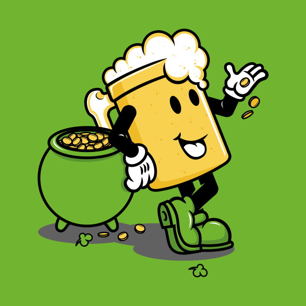 Cartoon Beer Irish American Lager St. Patricks Day by gastaocared