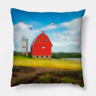 Flying Pig Farm Pillow