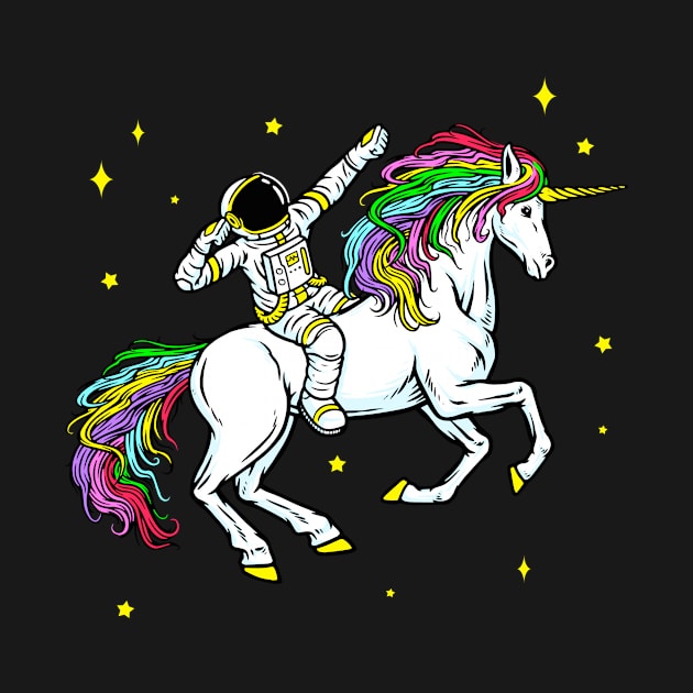 Space Astronaut Dabbing Unicorn Cosmos Gift by Foxxy Merch