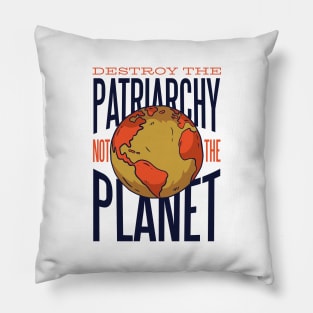 Destroy the Patriarchy not the Planet Pillow