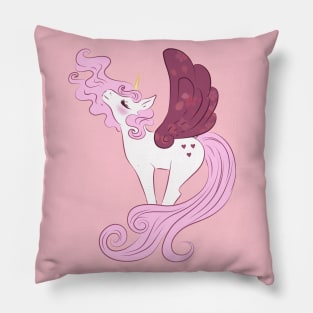 Purple pink flower unicorn Pillow