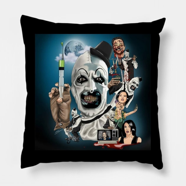 Terrifier 2-Art the clown Pillow by Brush-Master