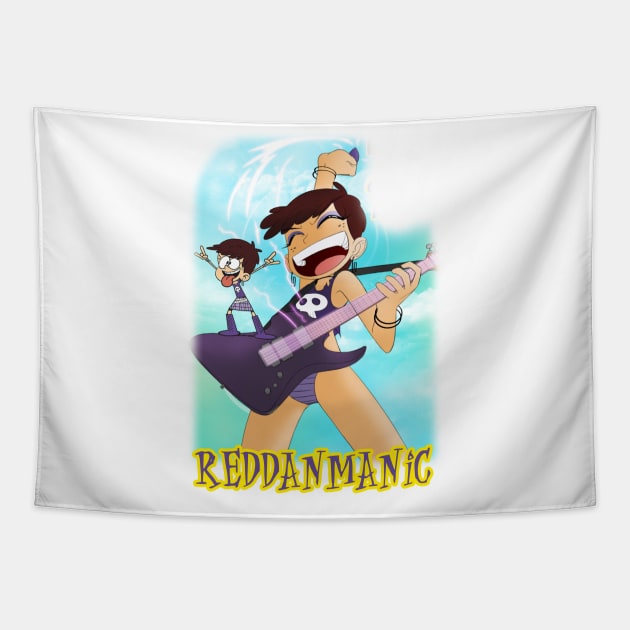 Luna Loud - Loud House Beach Rock Tapestry by Reddanmanic