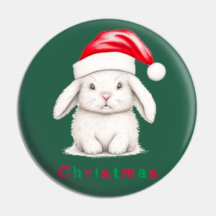 Christmas bunny Pin