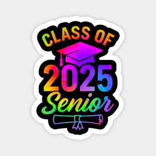 Class of 2025 Senior Graduation Gold Style High School College Grad Gift Magnet