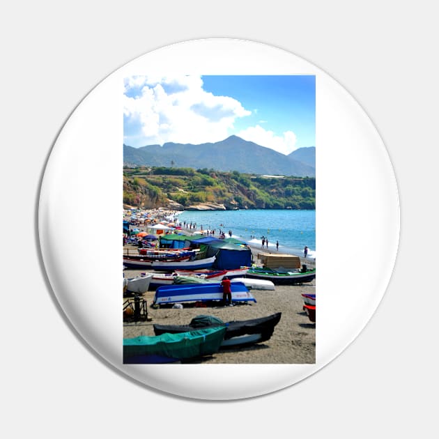 Fishing Boats Burriana Beach Nerja Spain Pin by AndyEvansPhotos