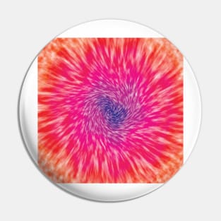 Blue, pink, and orange tie dye circle Pin