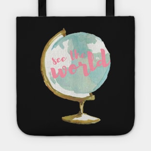 See the World Watercolor Globe Tote