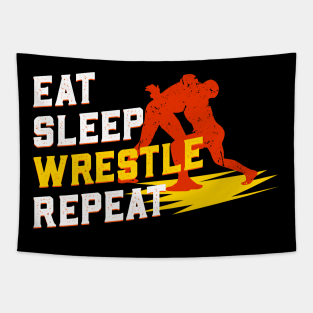 Eat Sleep Wrestle Repeat Tapestry